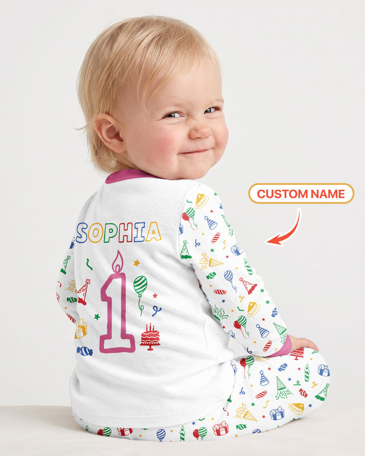 Custom Photo It's Fun To Be One Bamboo Two Piece Long Sleeve Pajama Set