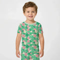 Lucky Vibes Shamrock Bamboo Two Piece Short Sleeve Pajama Set