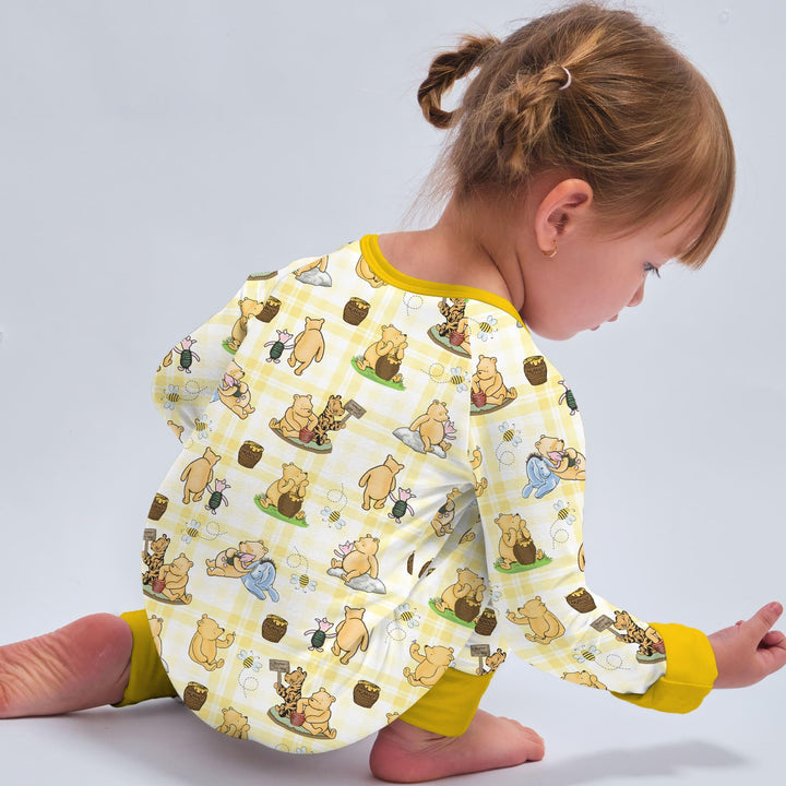 Bear & Friends Yellow Plaid Bamboo Convertible Zippy