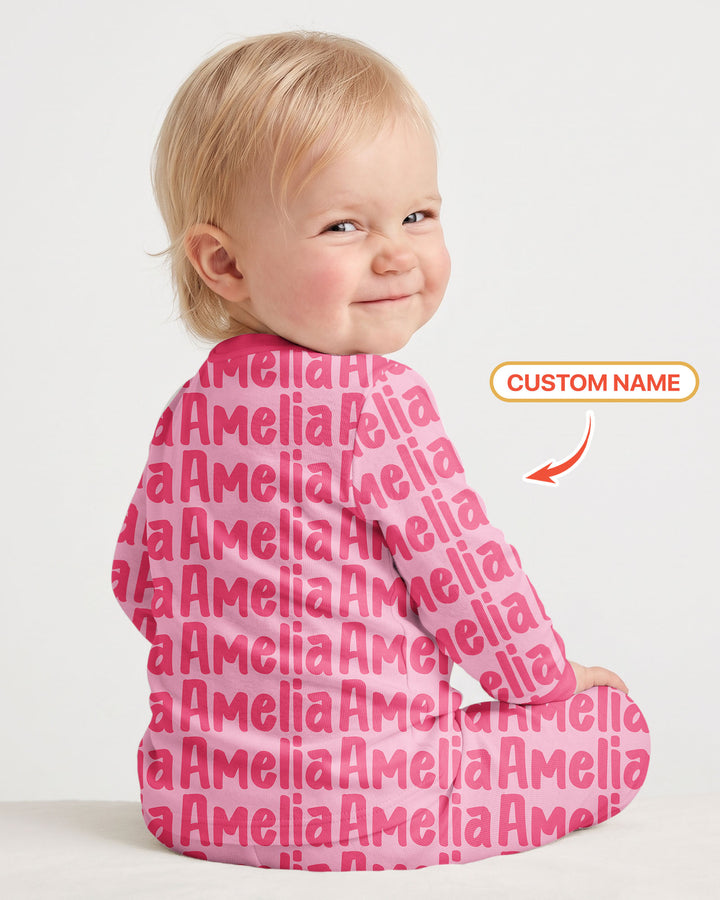 Little Letters Bamboo Two Piece Long Sleeve Pajama Set Bamboo Two Piece Long Sleeve Pajama Set