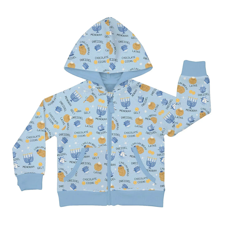 Family Hanukkah Matching Bamboo Zip Hoodie