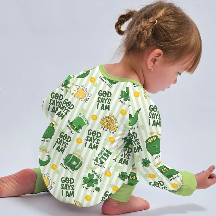God Says I Am - Lucky & Loved Bamboo Convertible Zippy