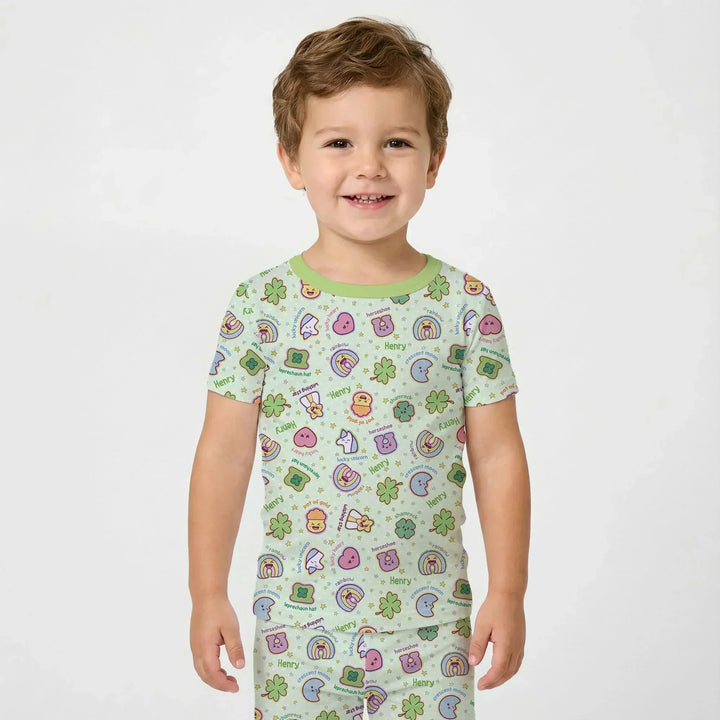 Lucky Charm Bamboo Two Piece Short Sleeve Pajama Set