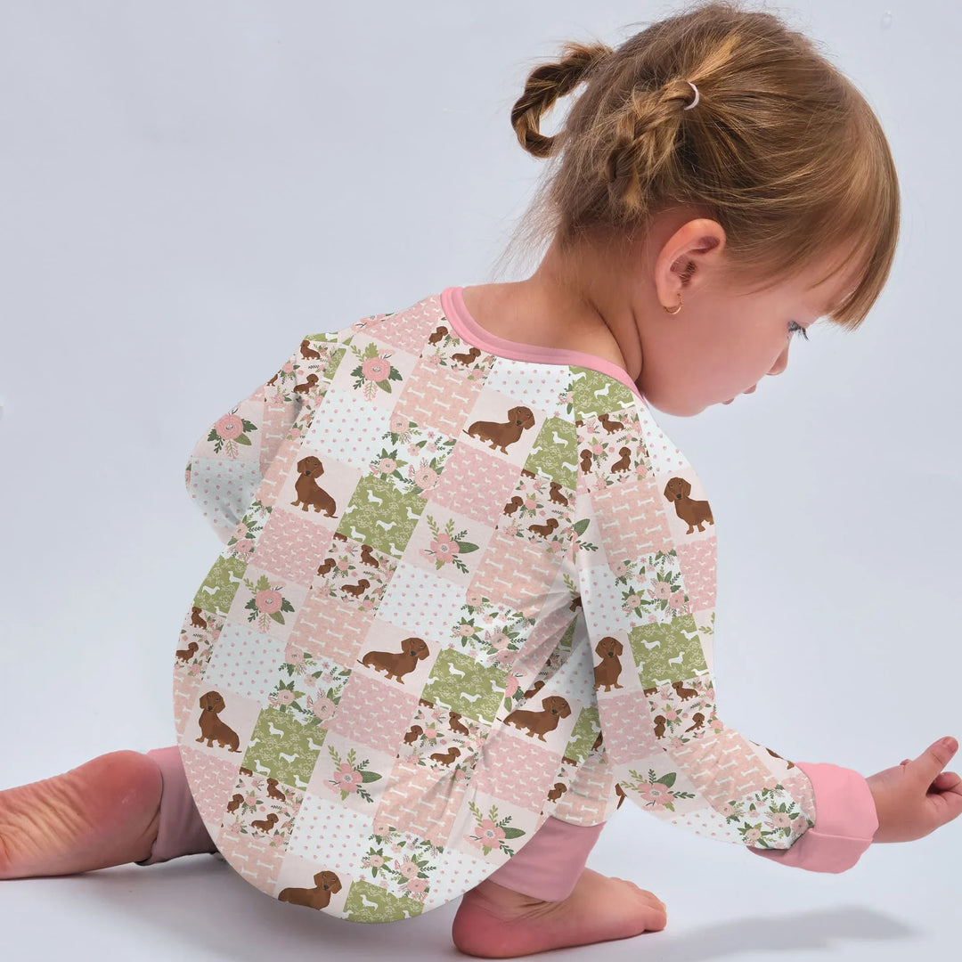 Floral Dachshund Grace Bamboo Convertible Zippy