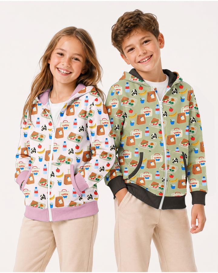 Happy School Lunch Bamboo Zip Hoodie