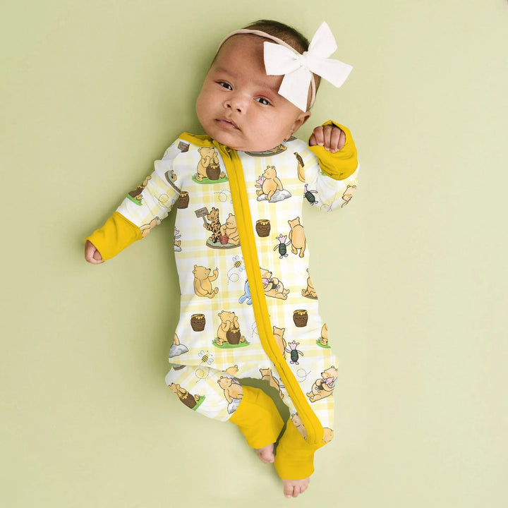 Bear & Friends Yellow Plaid Bamboo Convertible Zippy