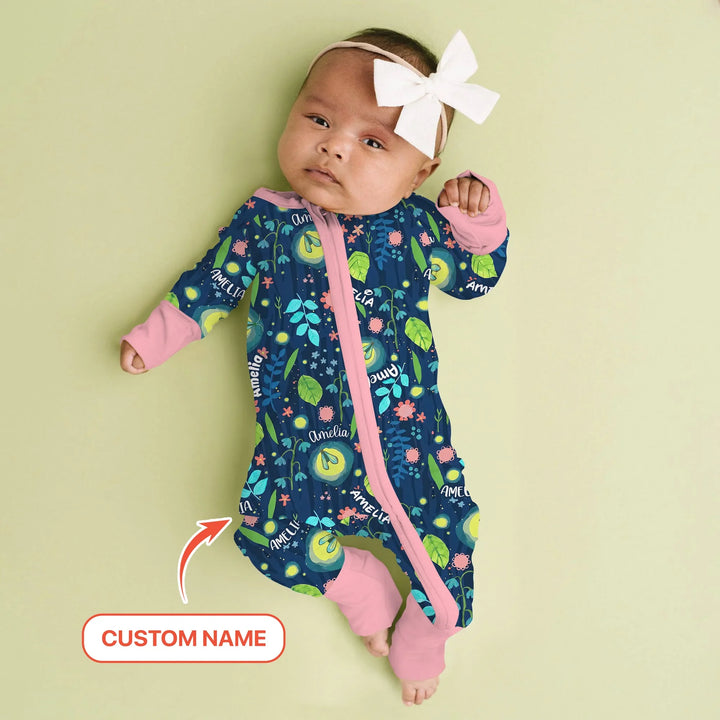 Nighttime Bugs Custom Name Bamboo Convertible Zippy