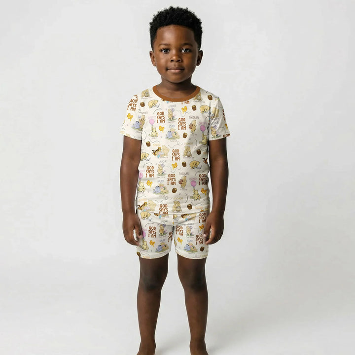 God Says I Am – Little Blessings Short Sleeve Shorts Pajama Set