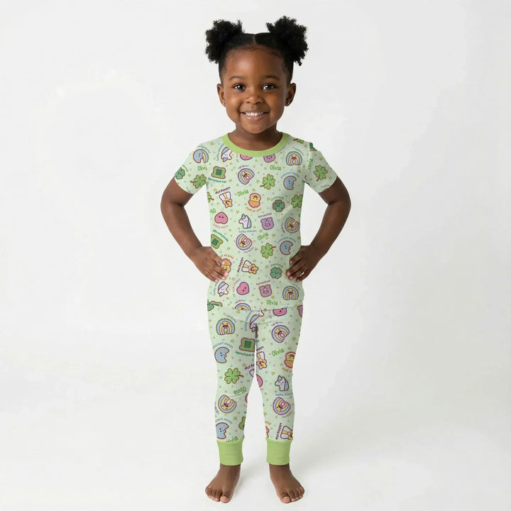 Lucky Charm Bamboo Two Piece Short Sleeve Pajama Set