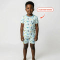 Fishing Squad Family Matching Bamboo Two Piece Short Sleeve Shorts Pajama Set