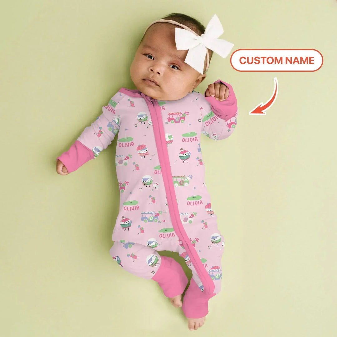 Cute Golf ball Bamboo Convertible Zippy