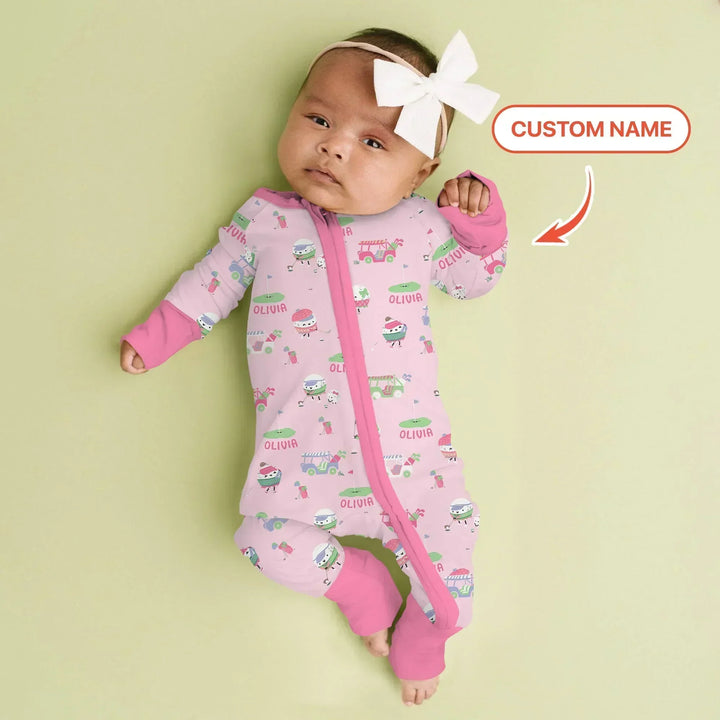 Cute Golf ball Bamboo Convertible Zippy