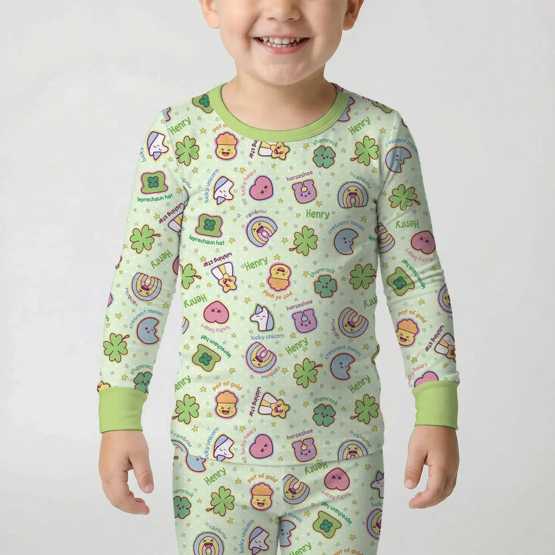 Lucky Charm Bamboo Two Piece Long Sleeve Pajama Set