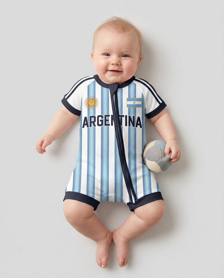 Custom Name Argentina Spirit Bamboo Shorty Zippy
