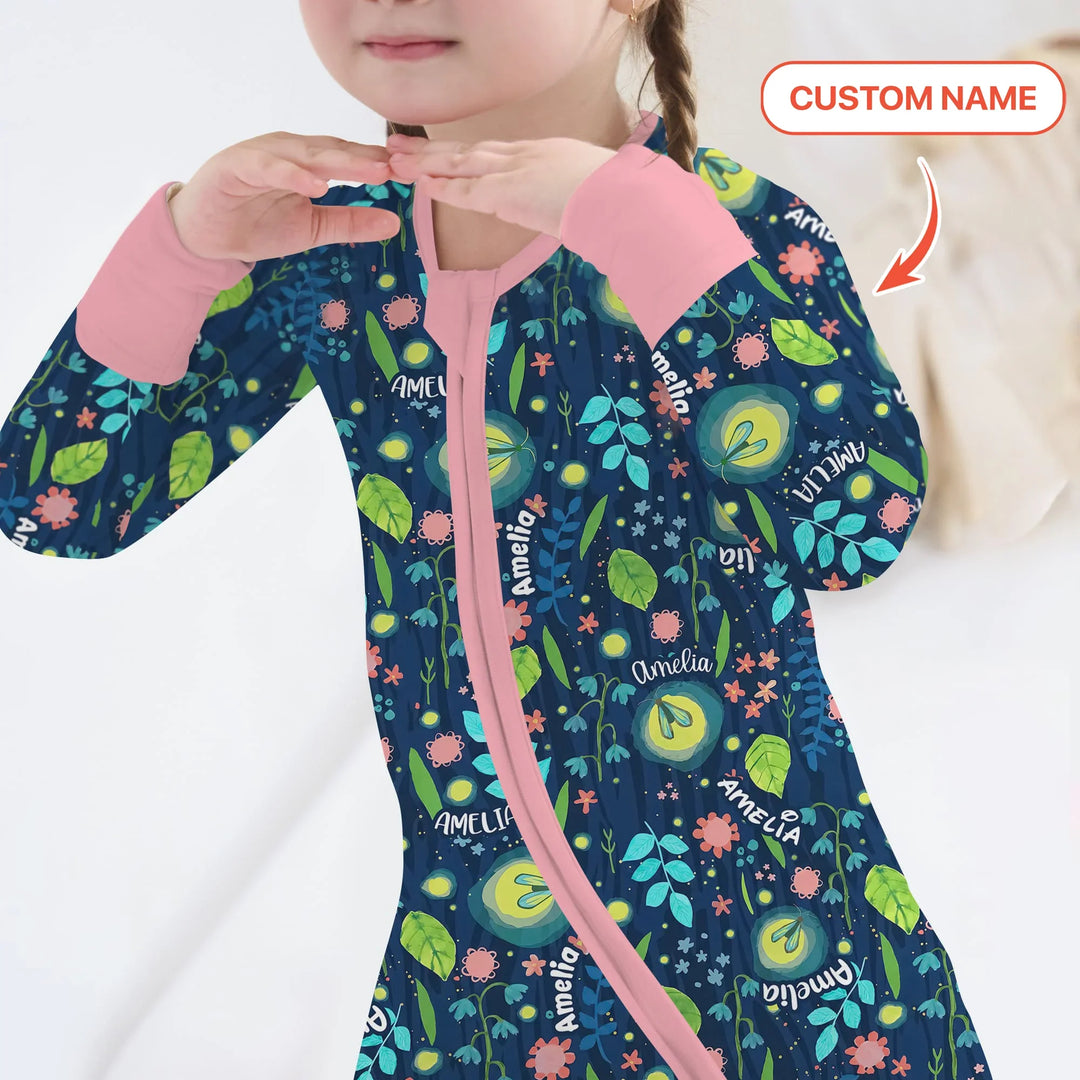 Nighttime Bugs Custom Name Bamboo Convertible Zippy