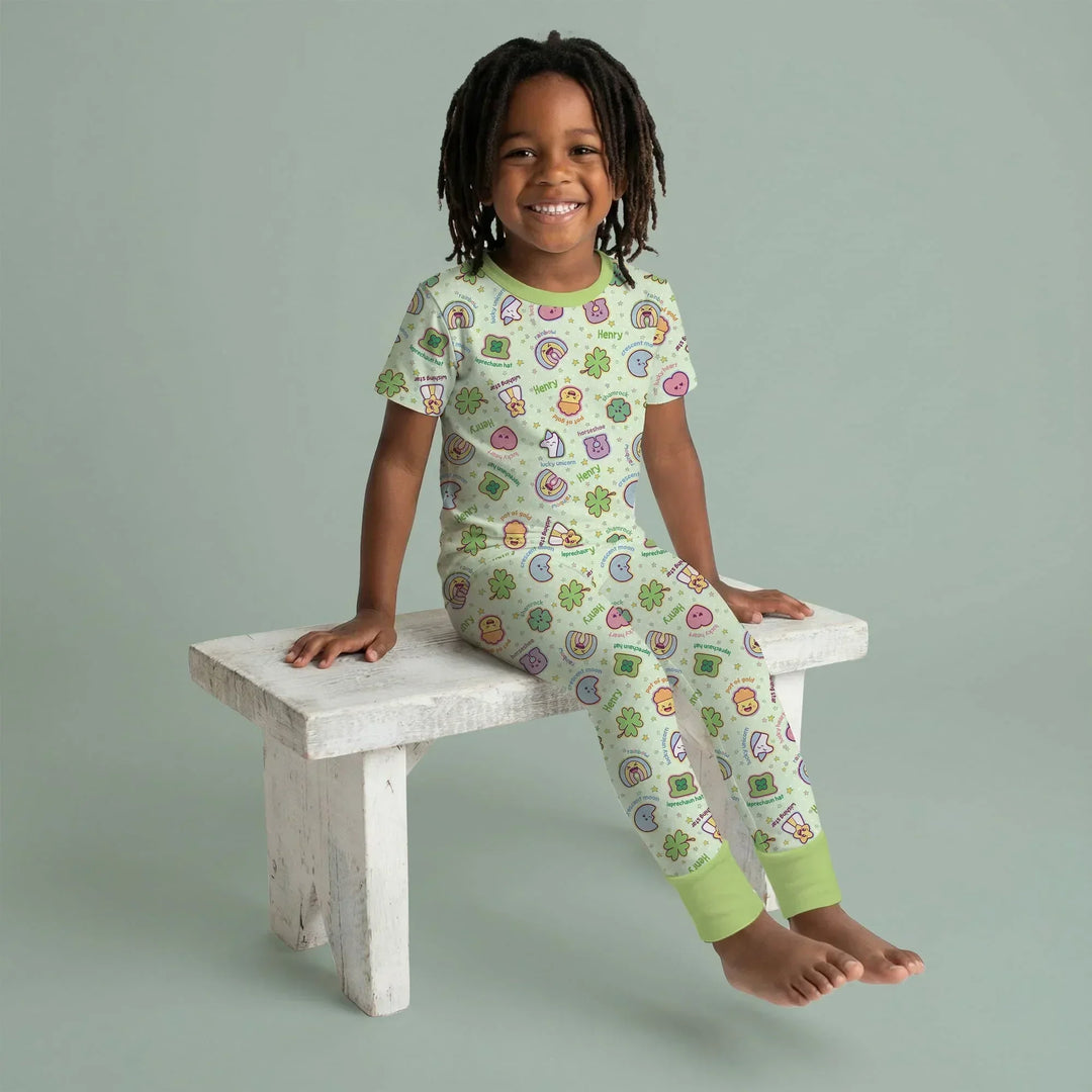 Lucky Charm Bamboo Two Piece Short Sleeve Pajama Set
