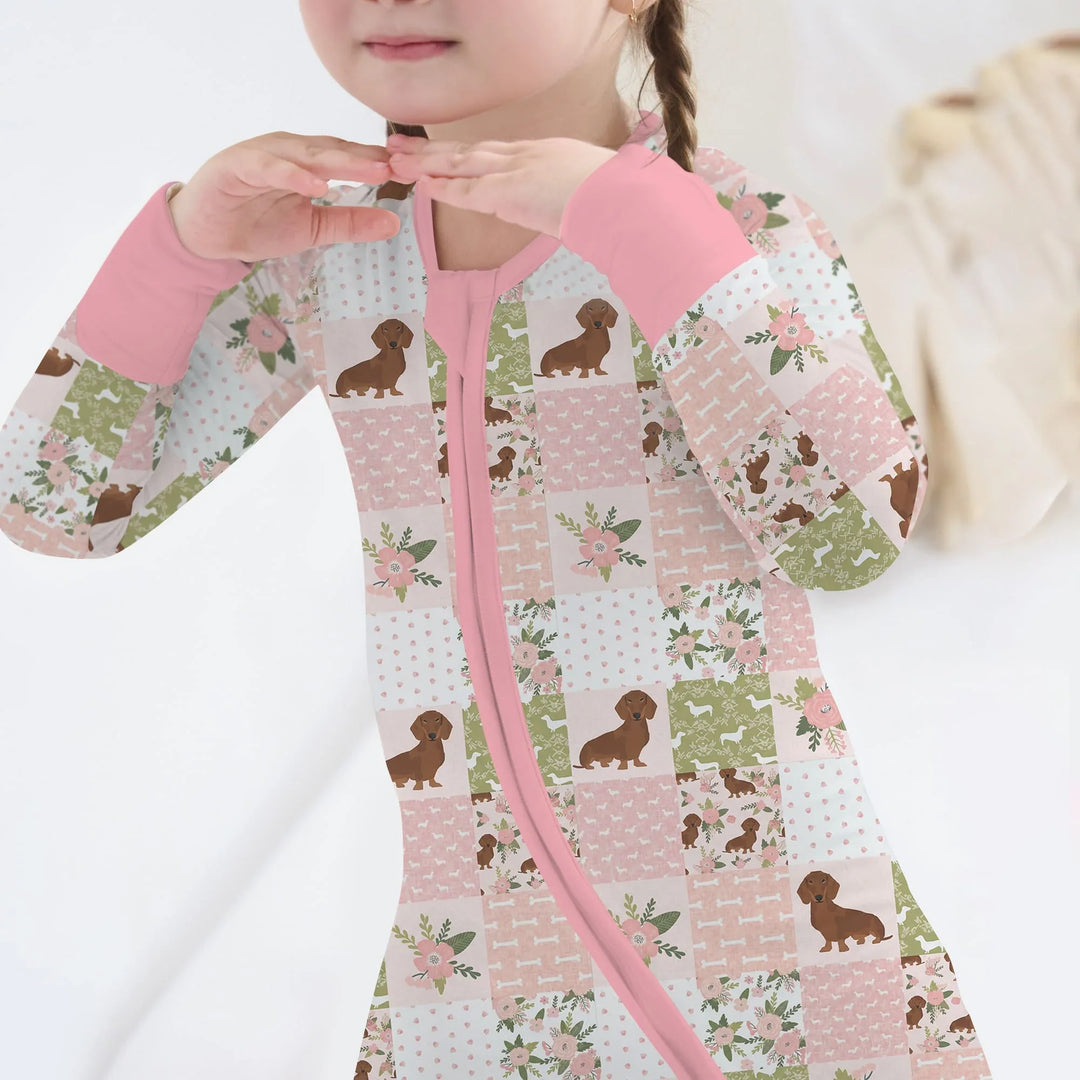 Floral Dachshund Grace Bamboo Convertible Zippy