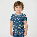 Ramadan Kareem Family Matching Bamboo Two Piece Short Sleeve Shorts Pajama Set