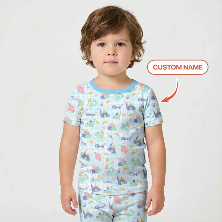 Ramadan and Eid Bamboo Two Piece Short Sleeve Shorts Pajama Set
