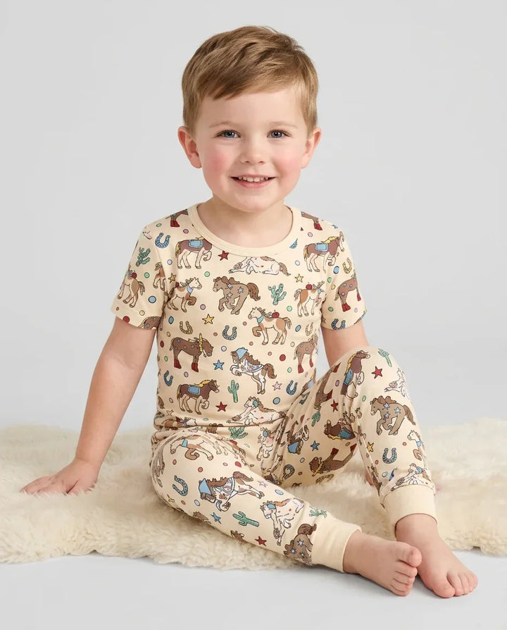 Lil' Buckaroo Bamboo Two Piece Short Sleeve Pajama Set