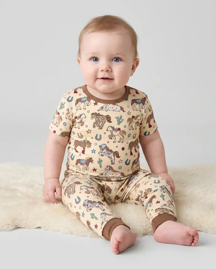 Lil' Buckaroo Bamboo Two Piece Short Sleeve Pajama Set