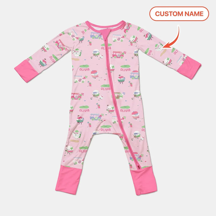Cute Golf ball Bamboo Convertible Zippy