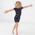 Shabbat Shalom Family Matching Bamboo Two Piece Short Sleeve Shorts Pajama Set