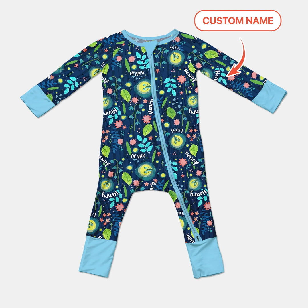 Nighttime Bugs Custom Name Bamboo Convertible Zippy