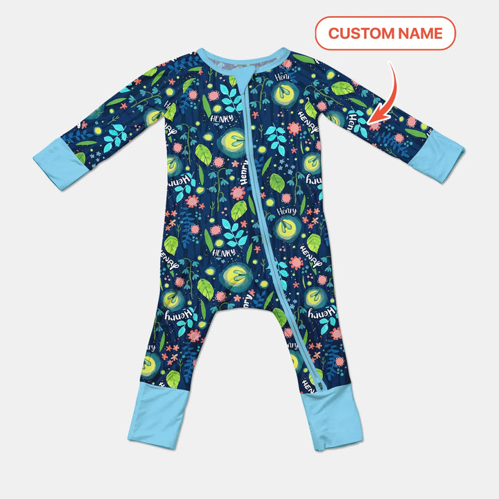 Nighttime Bugs Custom Name Bamboo Convertible Zippy