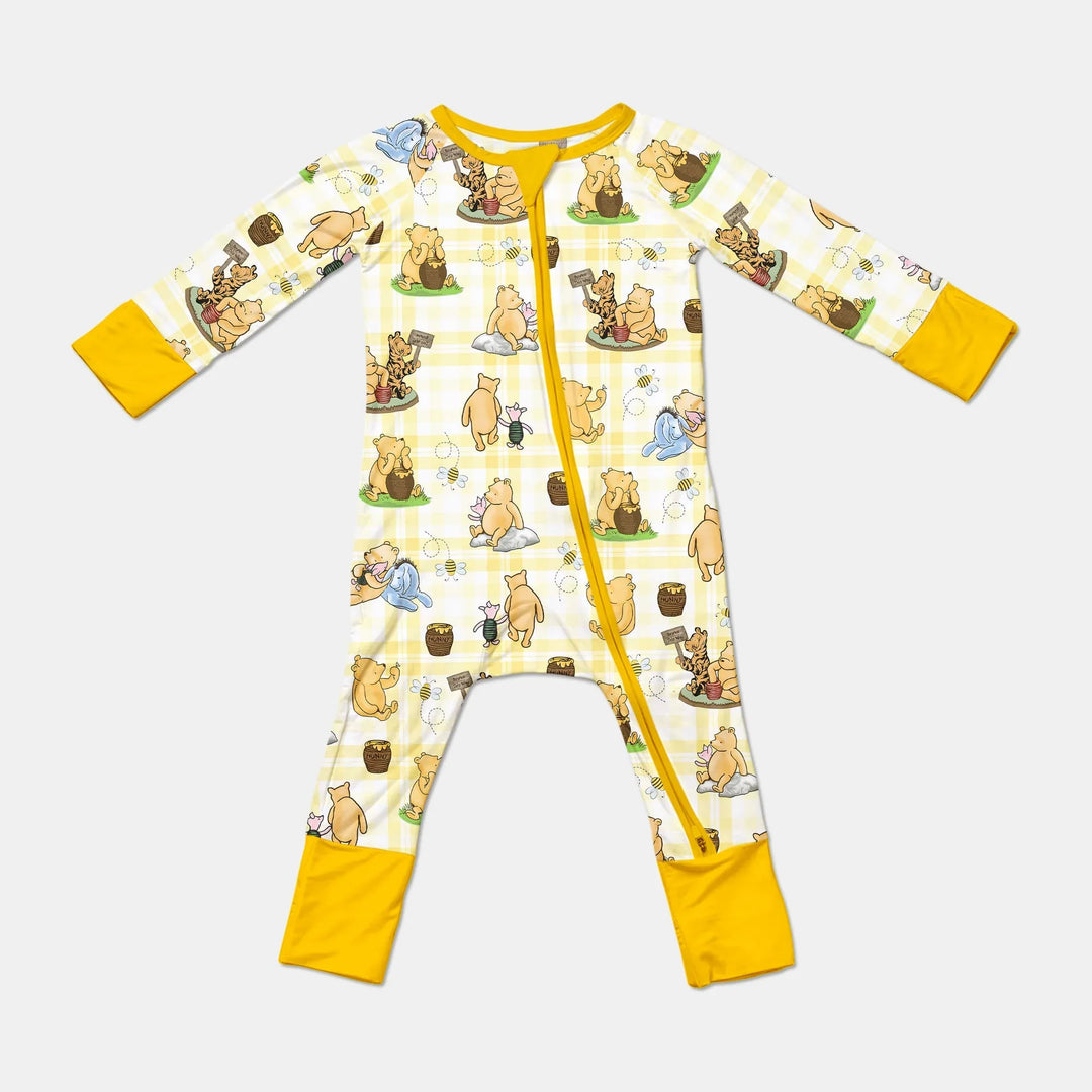 Bear & Friends Yellow Plaid Bamboo Convertible Zippy