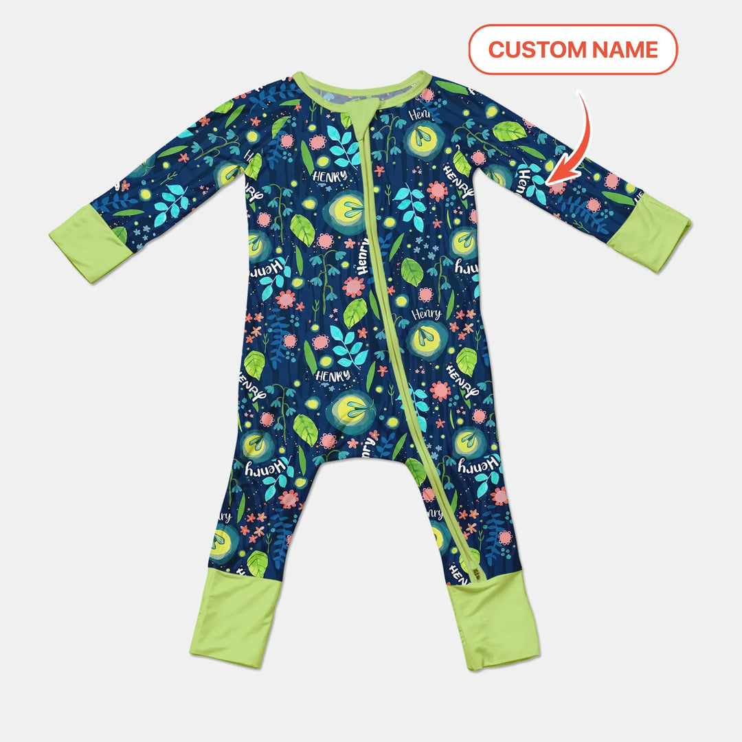 Nighttime Bugs Custom Name Bamboo Convertible Zippy