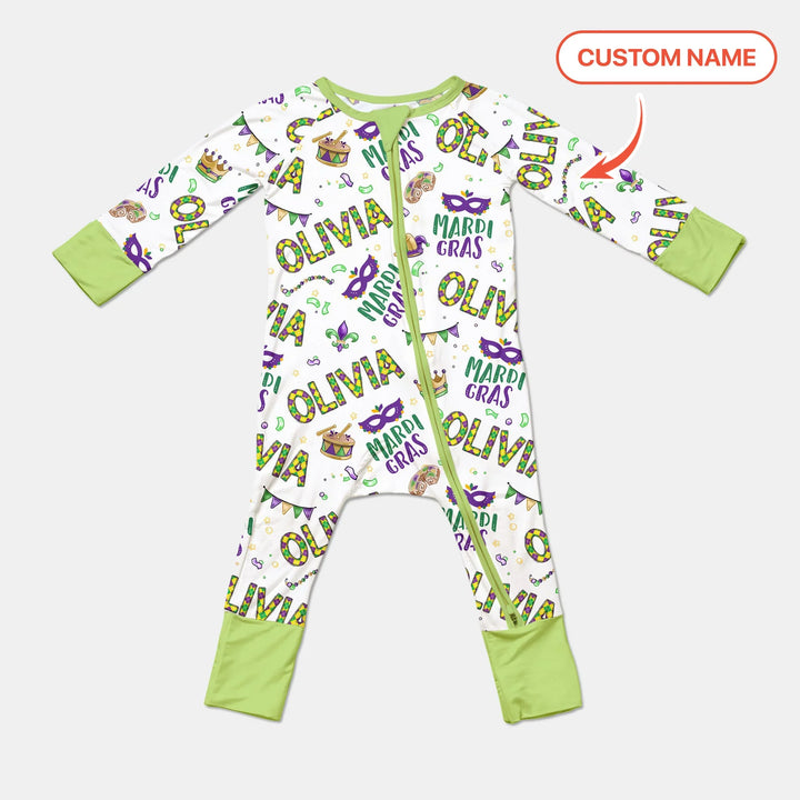 Custom Name Make your own Mardi Gras Bamboo Convertible Zippy