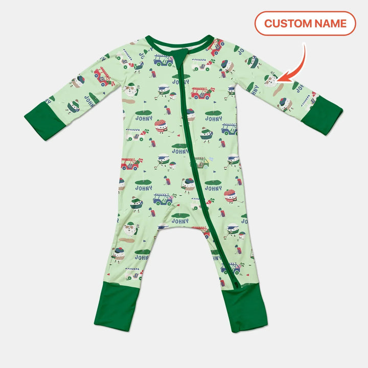 Cute Golf ball Bamboo Convertible Zippy