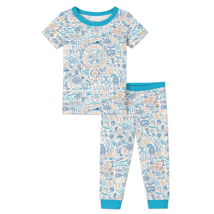 Doodle Passover Matching Family Bamboo Two Piece Short Sleeve Pajama Set