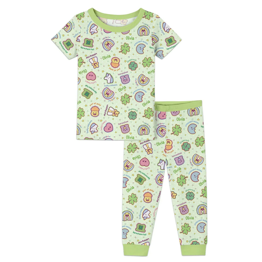 Lucky Charm Bamboo Two Piece Short Sleeve Pajama Set