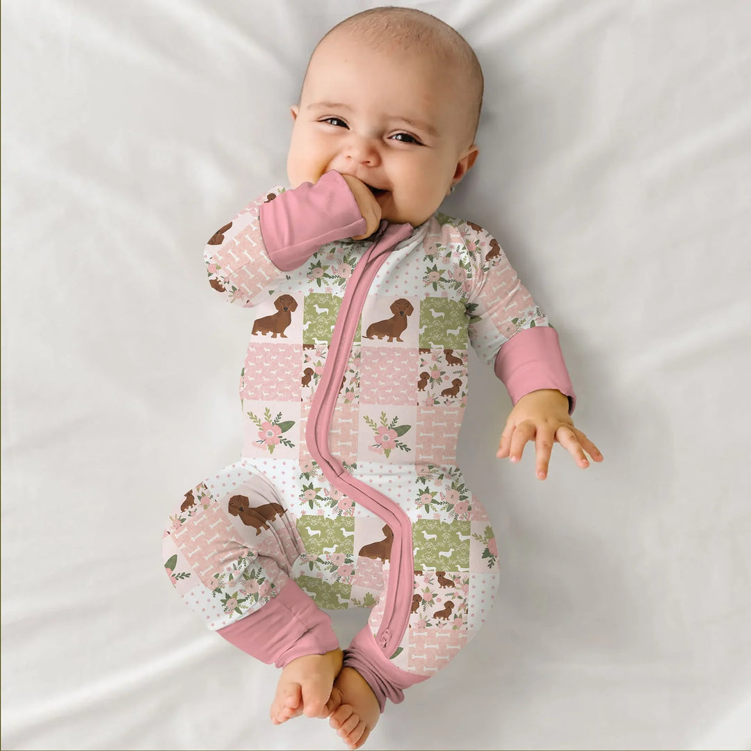Floral Dachshund Grace Bamboo Convertible Zippy