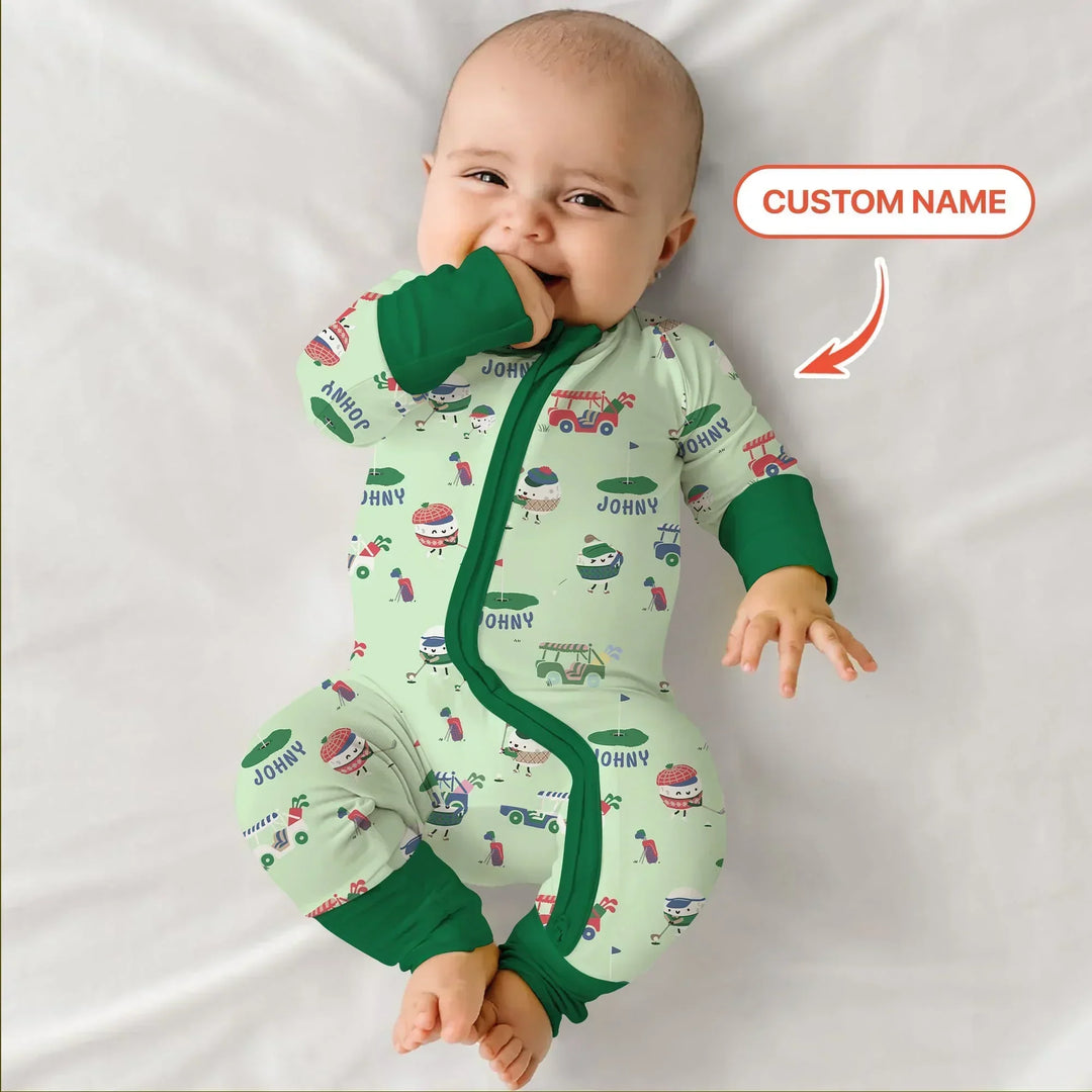 Cute Golf ball Bamboo Convertible Zippy