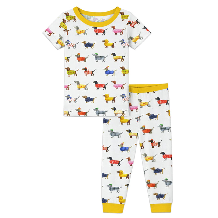 Dachshund Fashion Winnier Bamboo Two Piece Short Sleeve Pajama Set