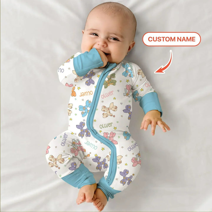 Custom Name Balloon Dog Bamboo Convertible Zippy