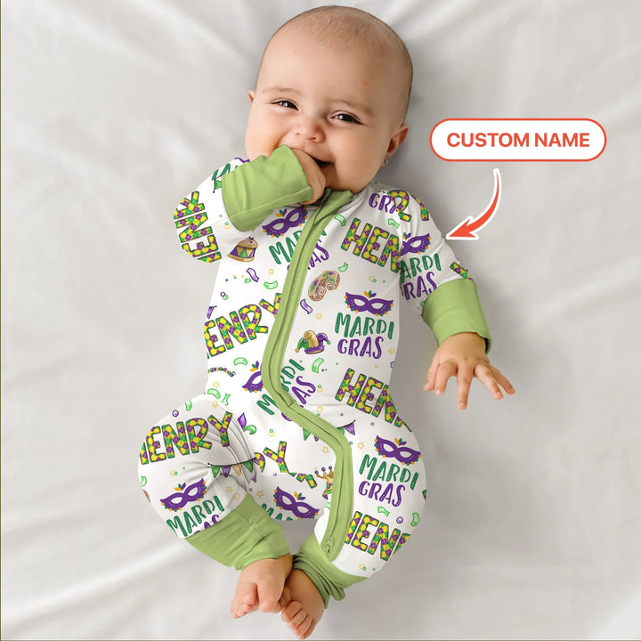 Custom Name Make your own Mardi Gras Bamboo Convertible Zippy