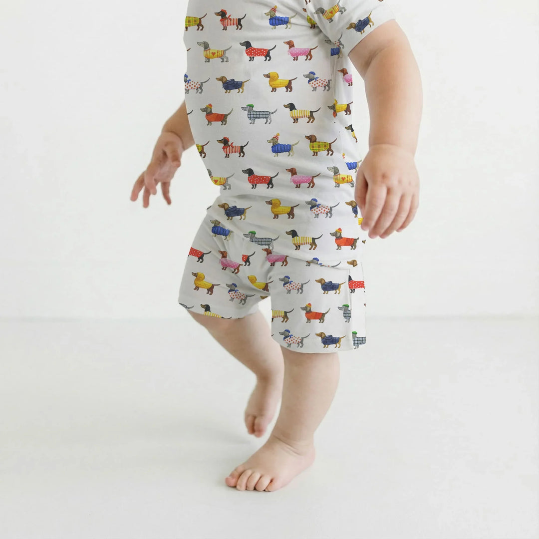 Dachshund Fashion Winnier Short Sleeve Shorts Pajama Set