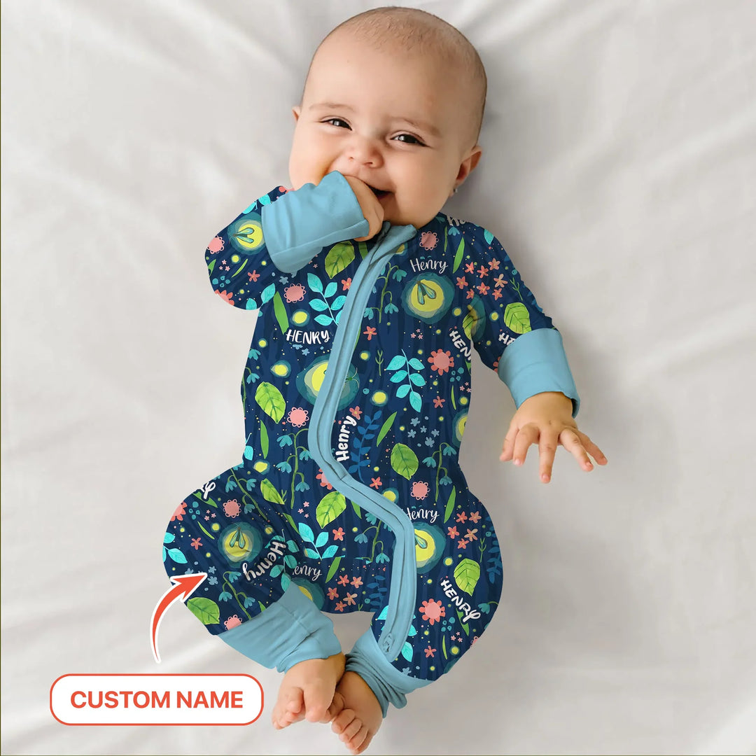 Nighttime Bugs Custom Name Bamboo Convertible Zippy