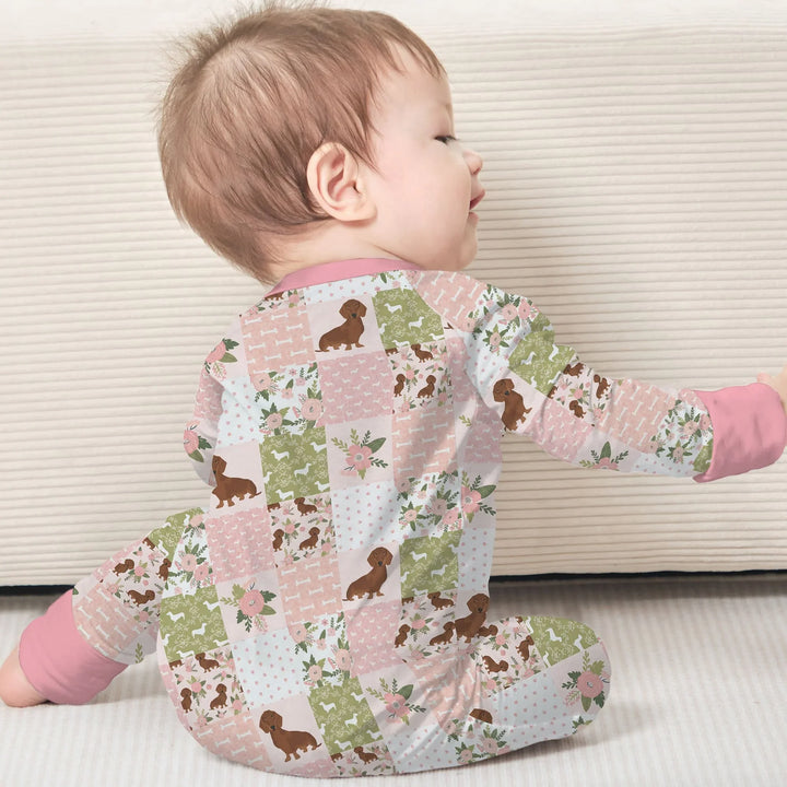 Floral Dachshund Grace Bamboo Convertible Zippy