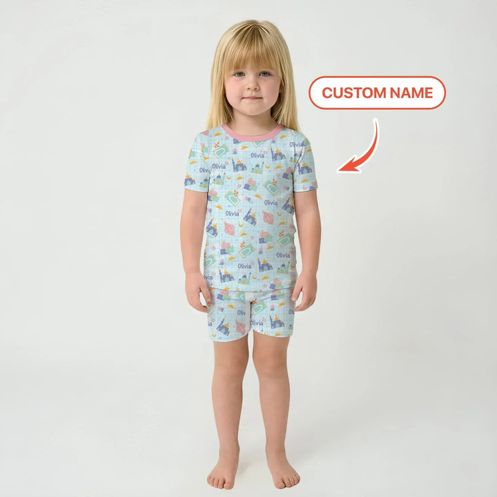 Ramadan and Eid Bamboo Two Piece Short Sleeve Shorts Pajama Set