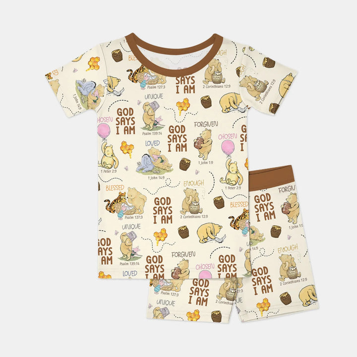 God Says I Am – Little Blessings Short Sleeve Shorts Pajama Set