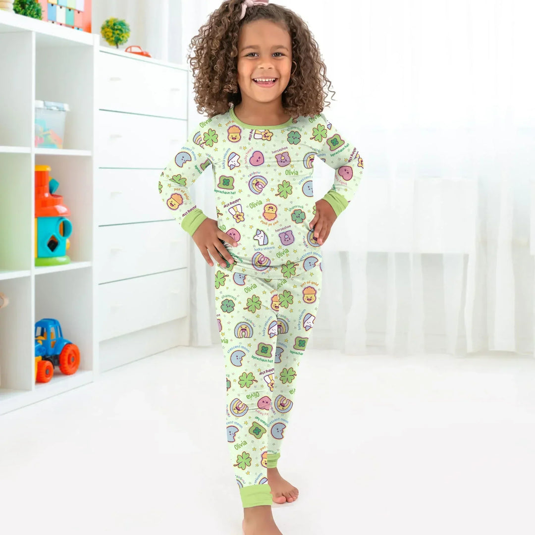 Lucky Charm Bamboo Two Piece Long Sleeve Pajama Set