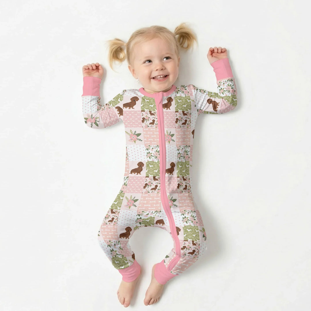 Floral Dachshund Grace Bamboo Convertible Zippy