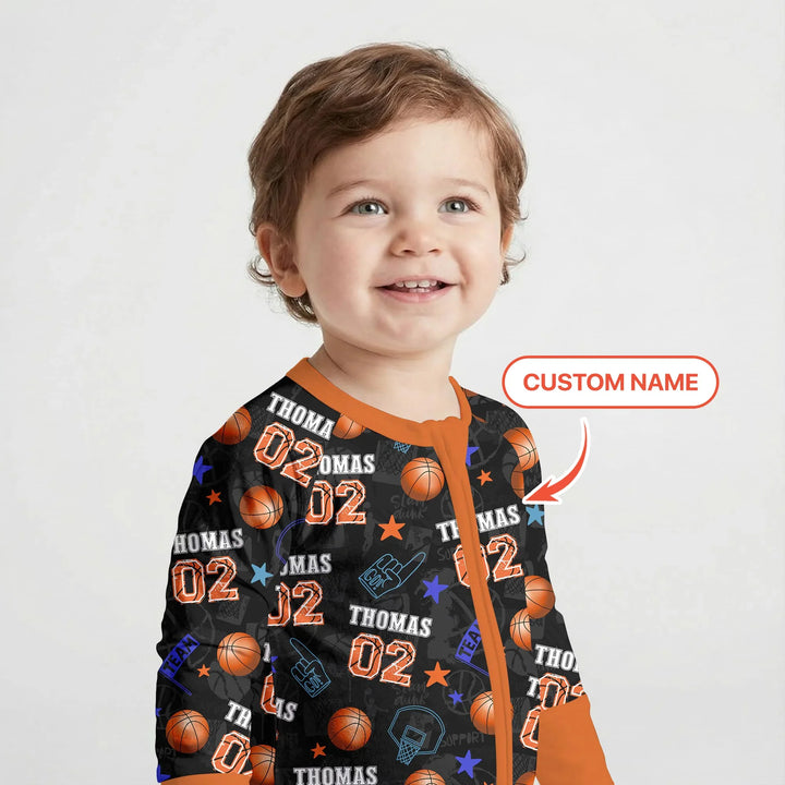 Custom Name Basketball Time Bamboo Convertible Zippy