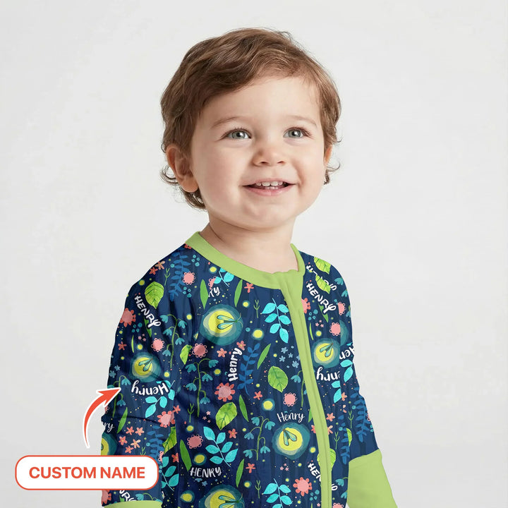 Nighttime Bugs Custom Name Bamboo Convertible Zippy