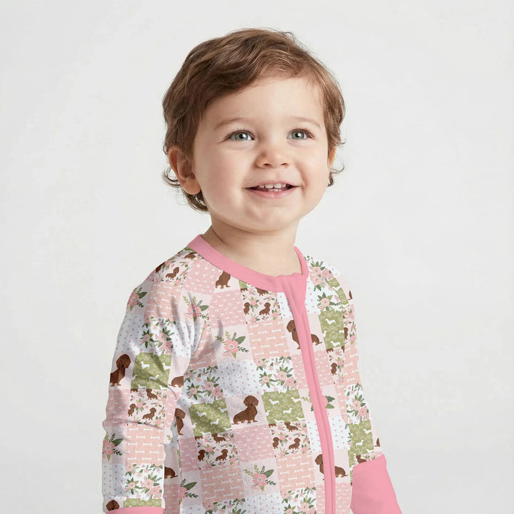 Floral Dachshund Grace Bamboo Convertible Zippy